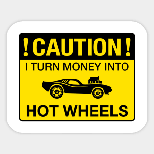 Hot wheels warning Sticker